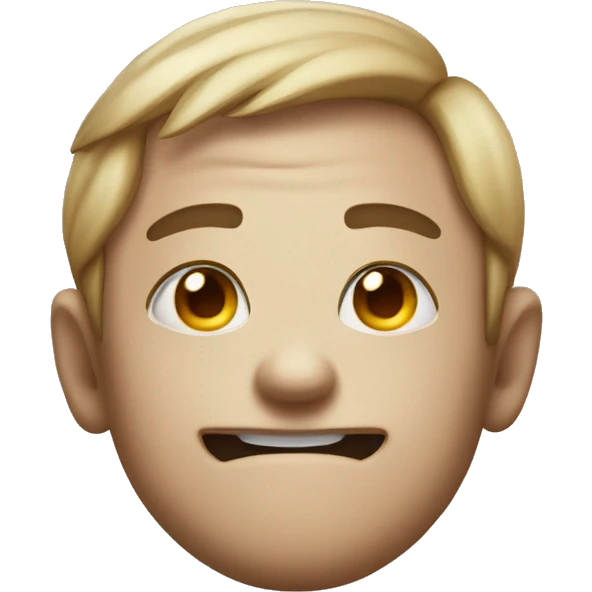 Emoji face smirking in de middle emoji