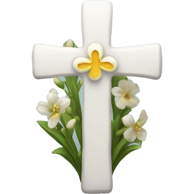 white-cross-with-flowers emoji