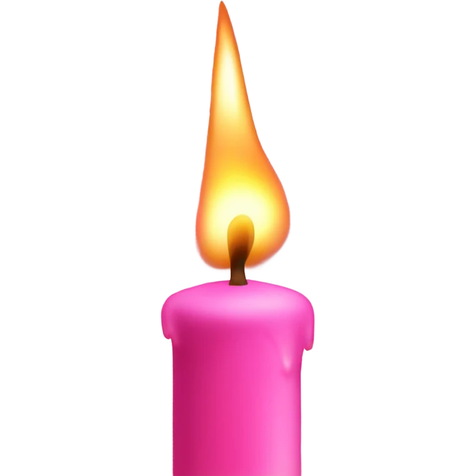 Pink candle emoji