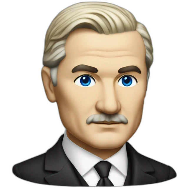 mustafa kemal ataturk with blue eyes and blonde emoji