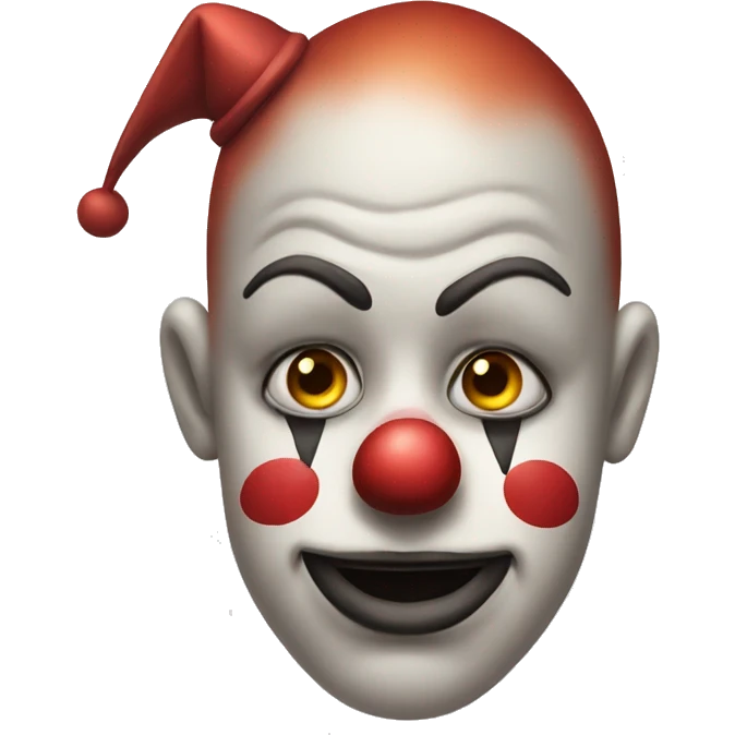down clown face emoji with tear on cheek emoji