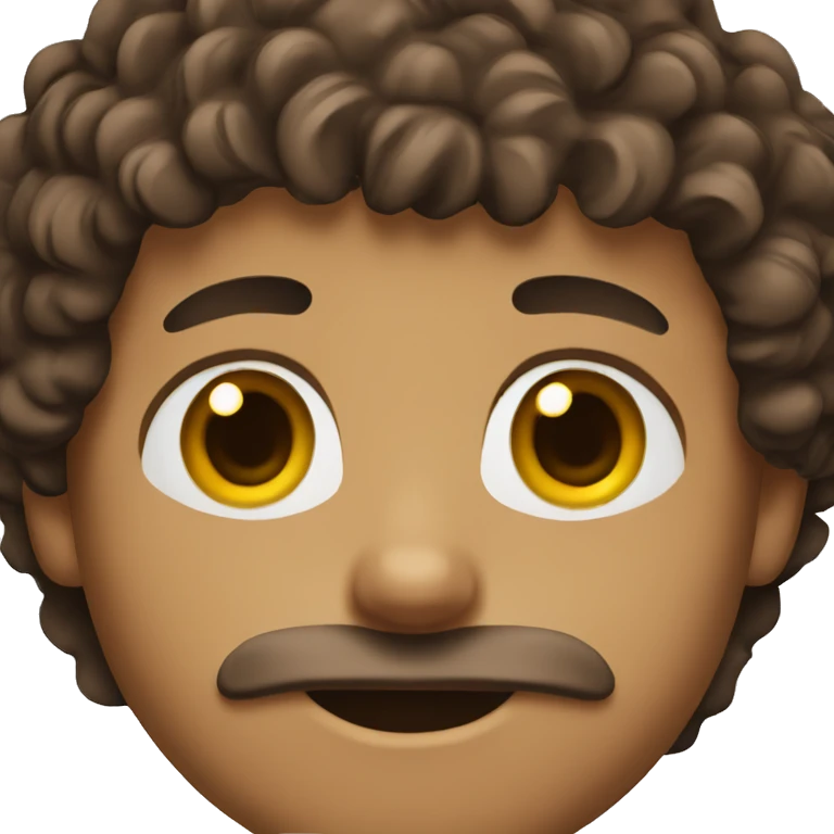 boy with beard and curly brown hair  emoji
