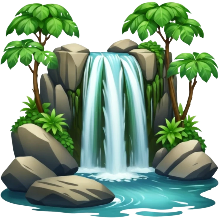 A gorgeous aesthetic waterfall emoji