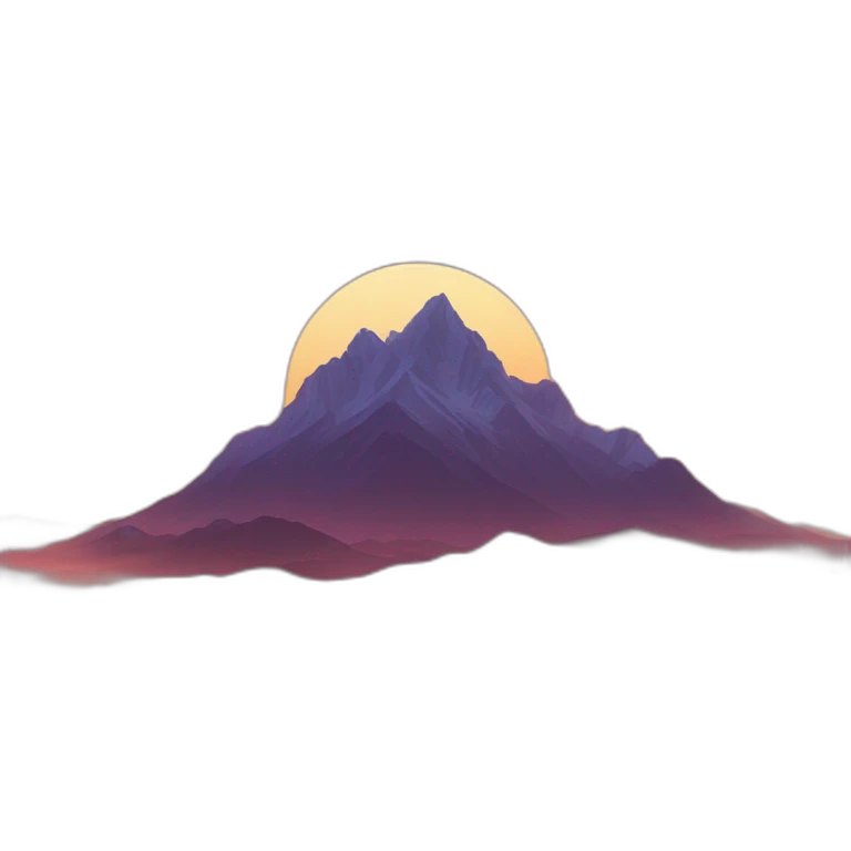 mountain sunset emoji