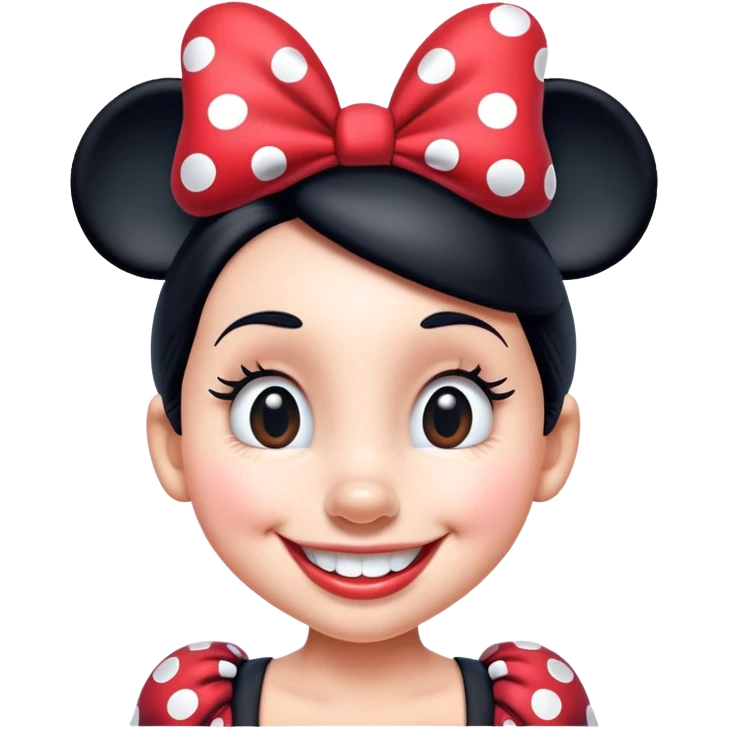 Minnie Mouse smiling emoji