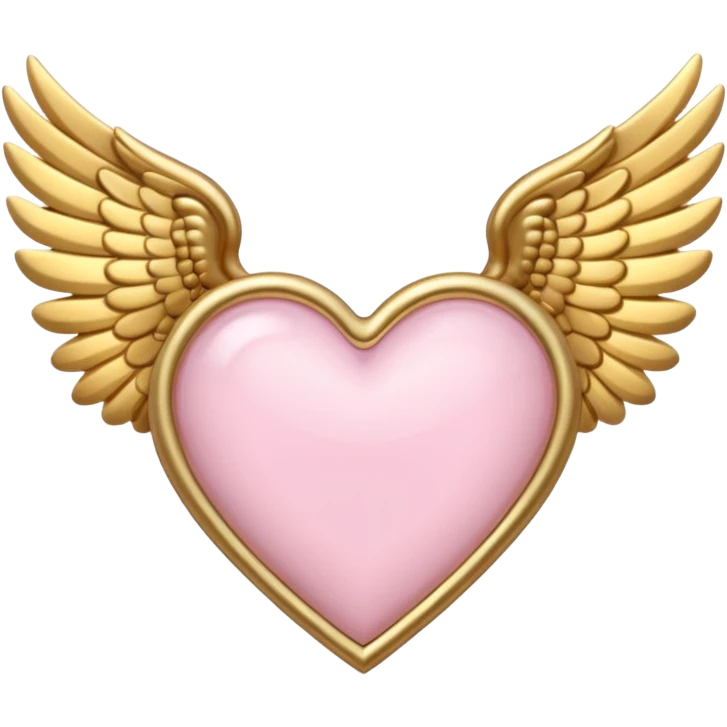 Light Pink Heart With Golden Wings emoji
