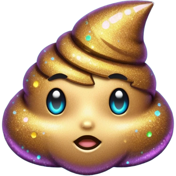 glitter poops brown cyberpunk emoji