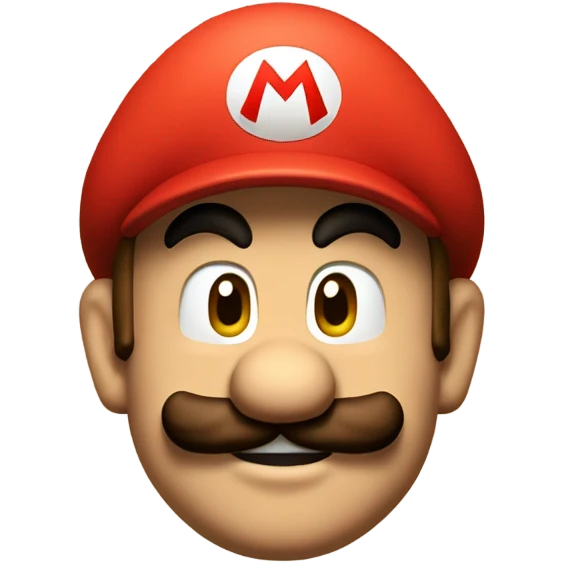 Super Mario con indice medio alzat emoji