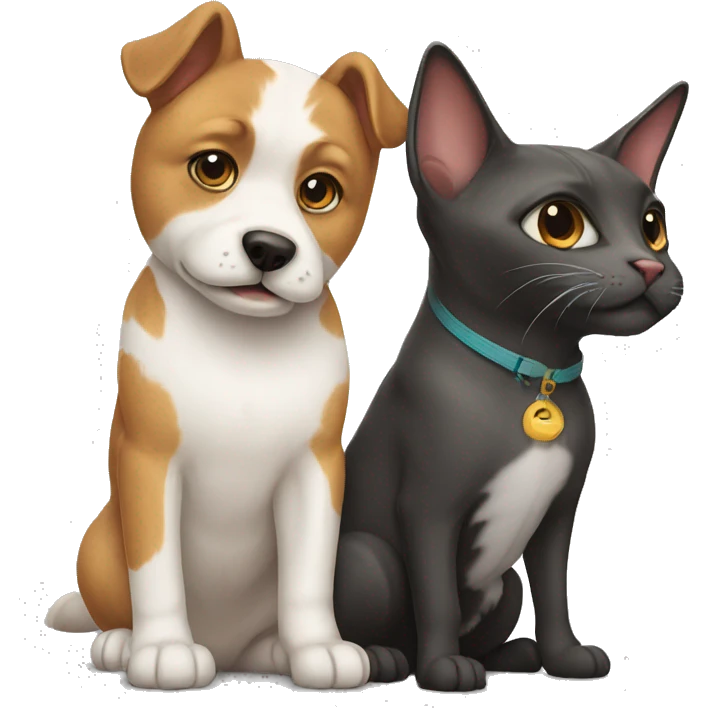 Dog and cat emoji