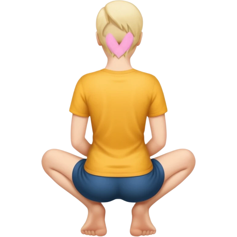Hands on knees from behind emoji