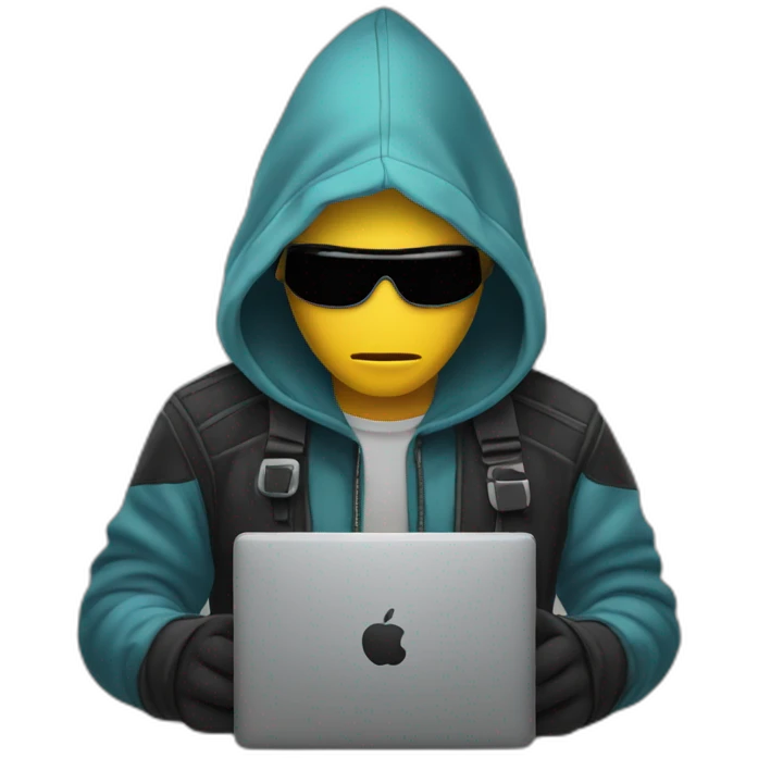 hacker using computer emoji