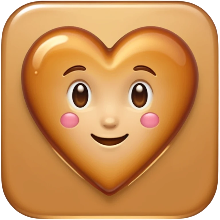 Caramel heart emoji