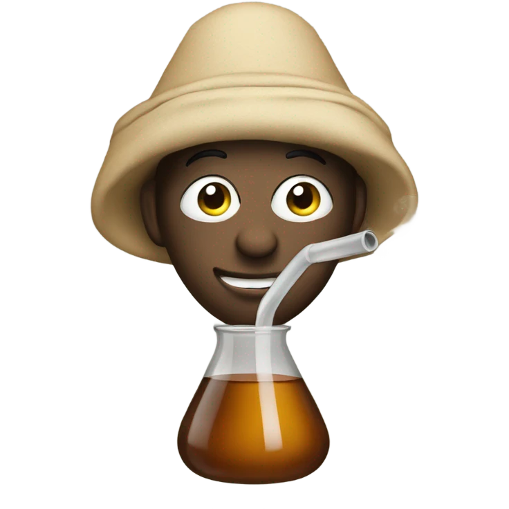 A bong with a bonnet emoji