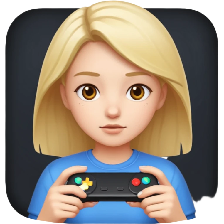 Girl playing game emoji