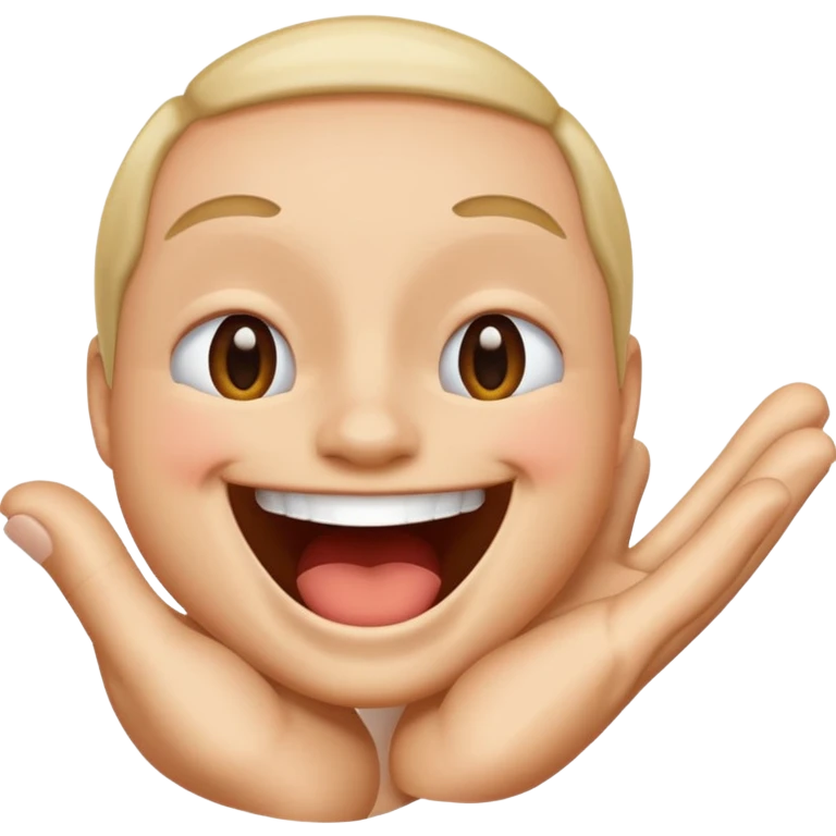 Laughing with hand emoji emoji