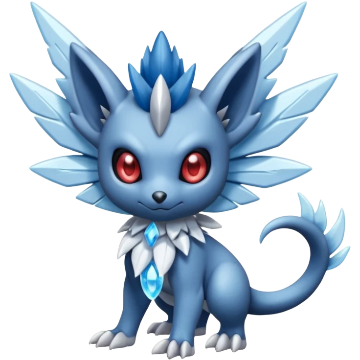 Elemental dark dusky mechanical frosty fairy-like fantasy epic rare Glalie-Sneasel-Togetic-Pokémon-Fakémon-hybrid-creature emoji