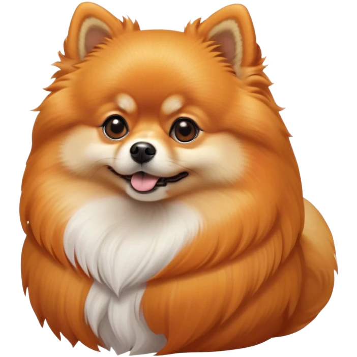 Cinematic Noble Orange Pomeranian Portrait Emoji, Poised and regal, with a compact, fluffy build and a meticulously groomed vibrant orange coat, deep-set soulful brown eyes, Simplified yet sharp and sophisticated features, highly detailed, glowing with a soft, dignified glow, high shine, intelligent and spirited, stylized with an air of elegance, focused and attentive, soft glowing outline, capturing the essence of a watchful and confident companion, so majestic it feels as though it could prance out of the screen with effortless authority! emoji