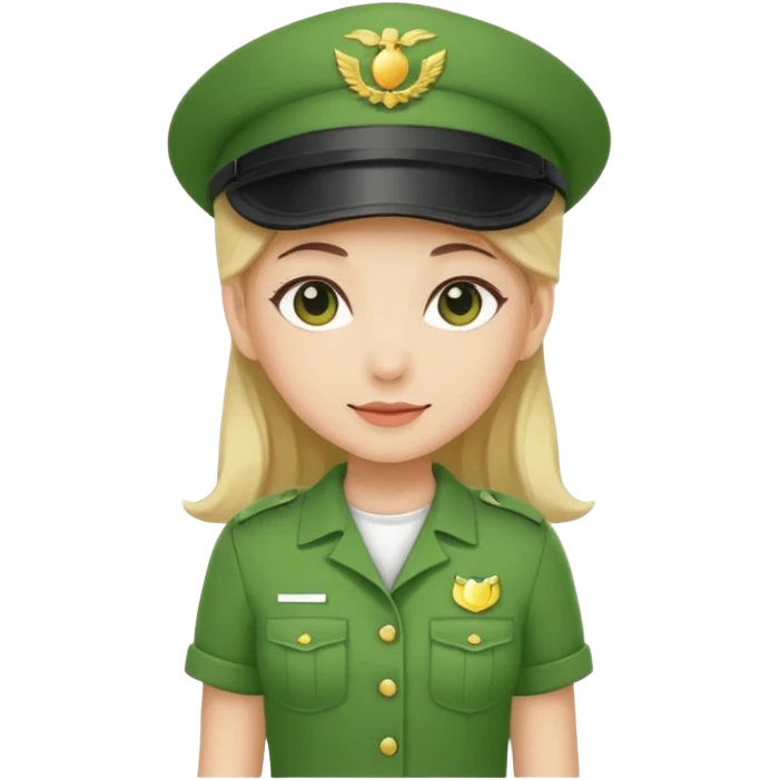 Green uniform only tshirt girl no hat emoji
