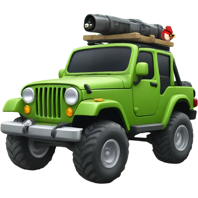 Angry birds on a jeep emoji