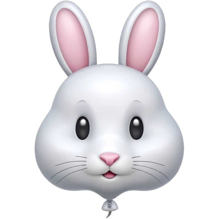 rabbit shaped flying balloons emoji