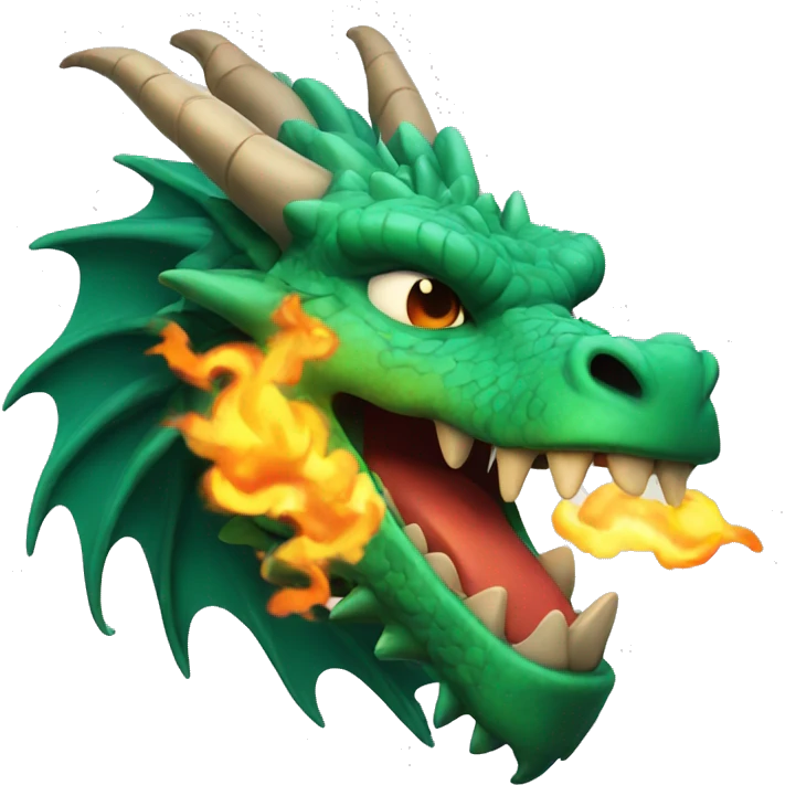 dragon with fire emoji