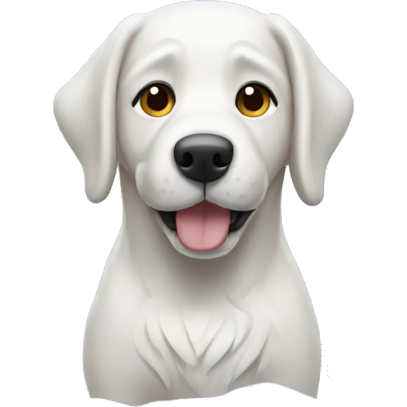 Dog covered in snow emoji