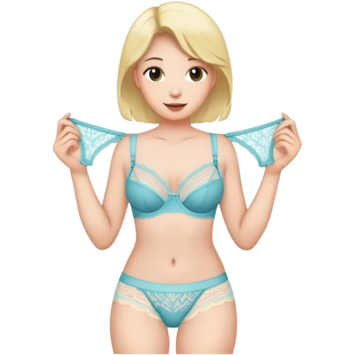 lesbian holding underwear emoji