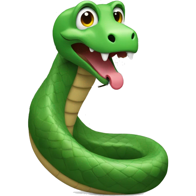Snake listening to music emoji