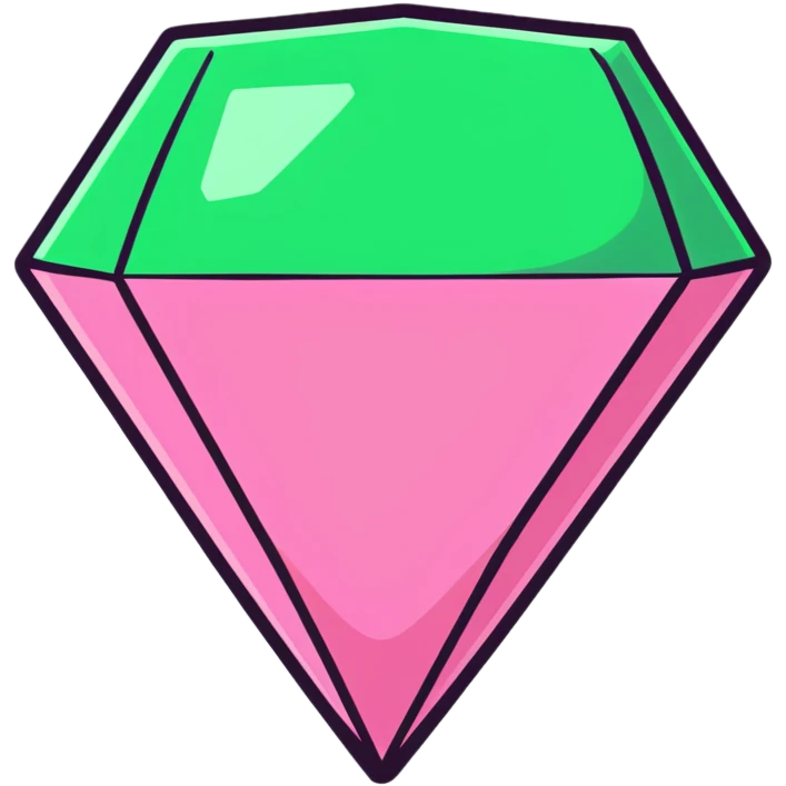 pink candy plumbob gem from The Sims emoji