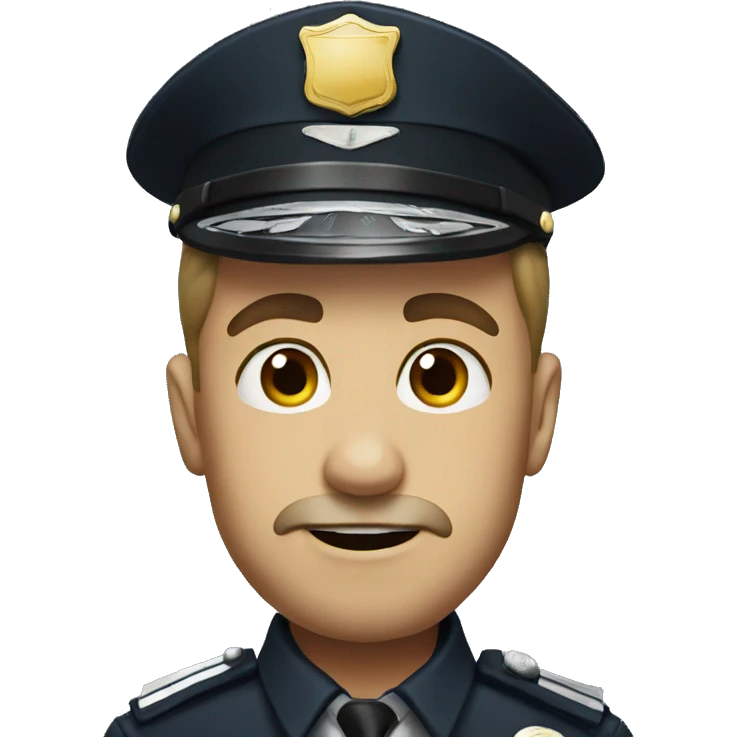 Crazy officer  emoji