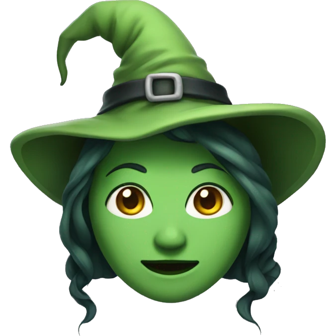 a green witch, face only emoji
