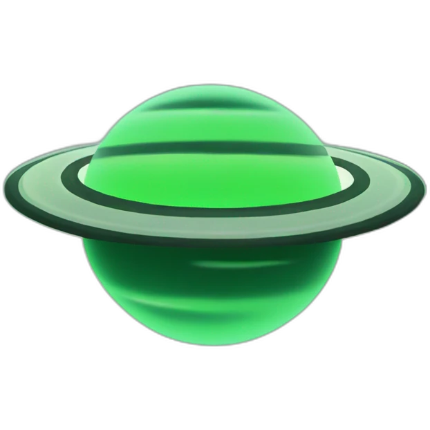 green saturn emoji