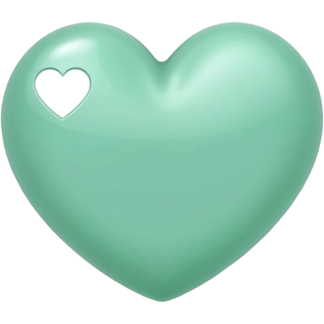 Mint green heart emoji