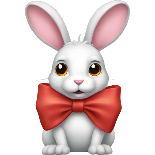 rabbit in a bow emoji