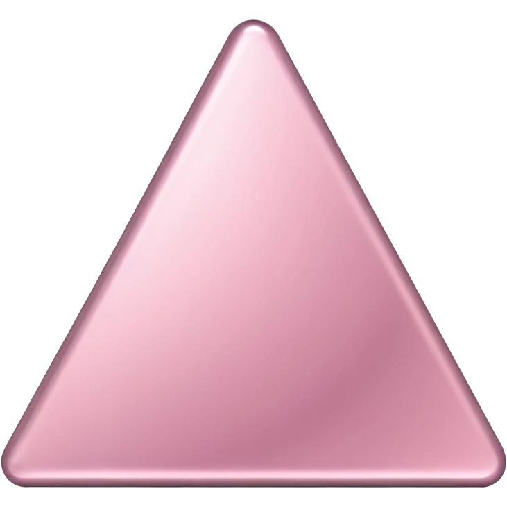 metallic light pink 3d triangle emoji