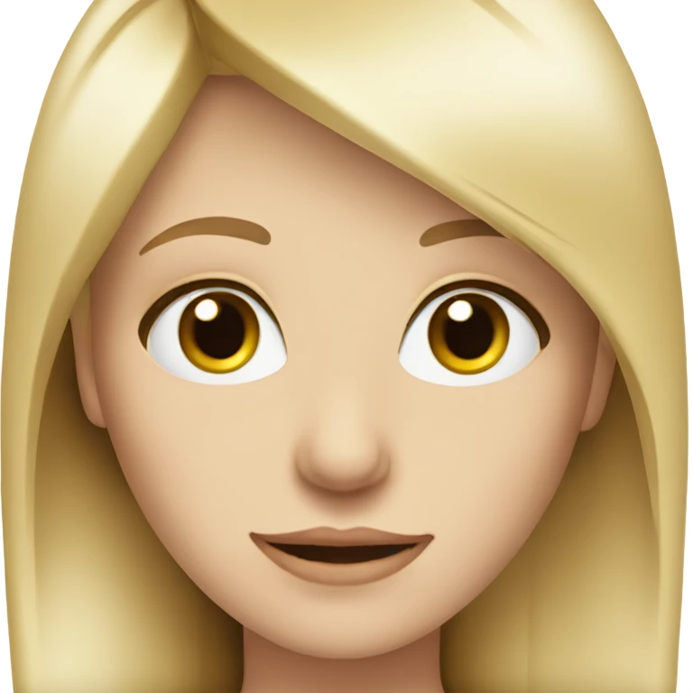 Pretty blonde girl with blue eyes and straight hair wearing a suit  emoji