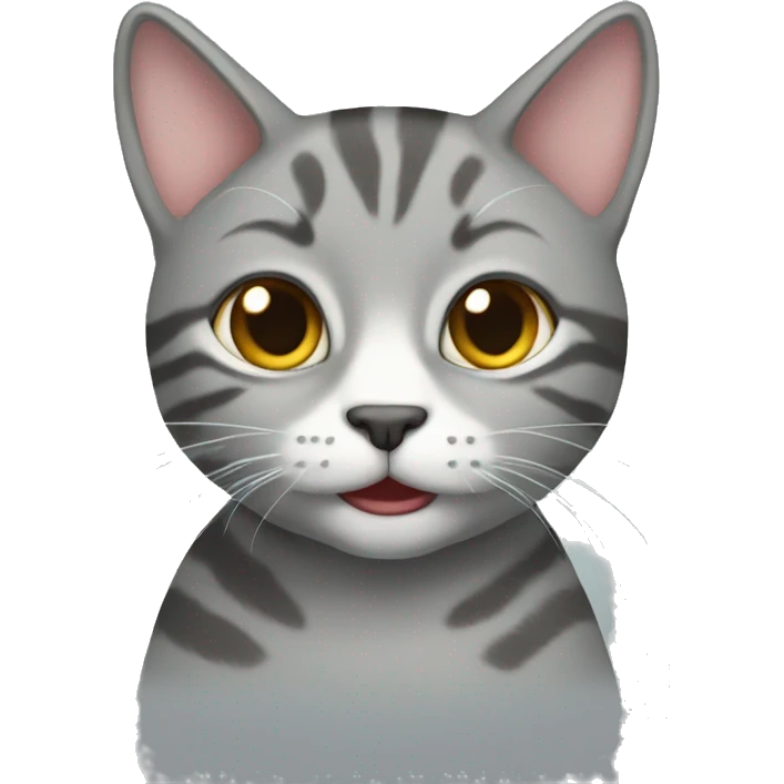Grey tabby cat  emoji