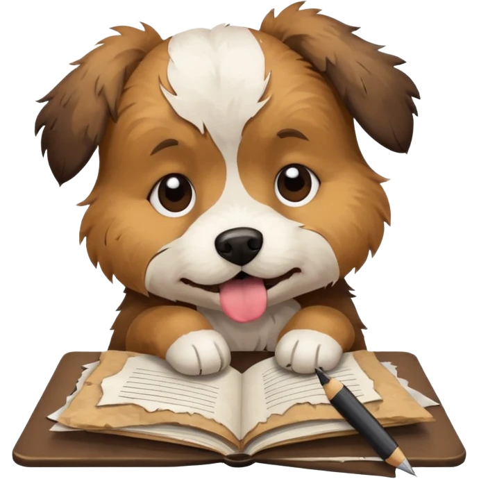 Dog eat homework emoji