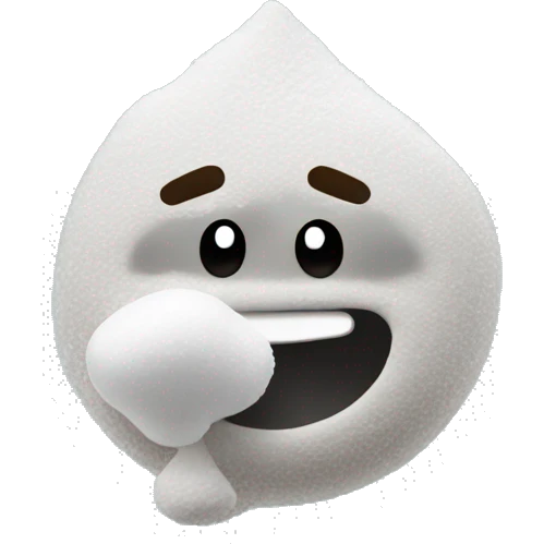 Nose inhaling powder sugar emoji