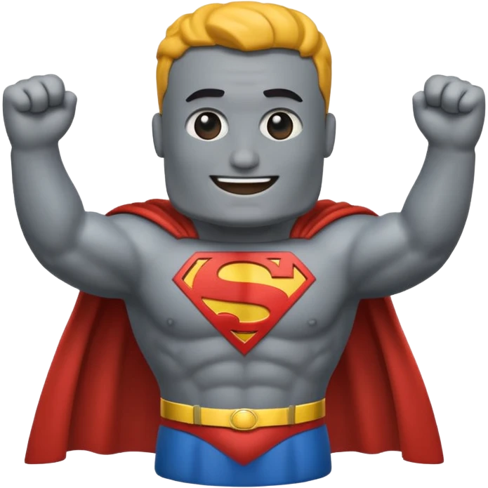 a moai emoji with a superman cape with the original face or the moat emoji emoji