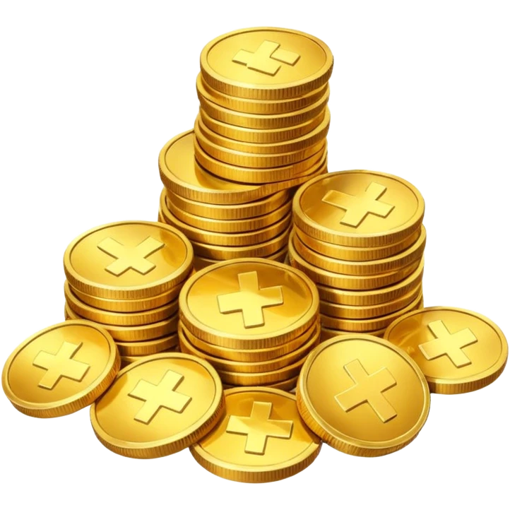 a lots of coins emoji