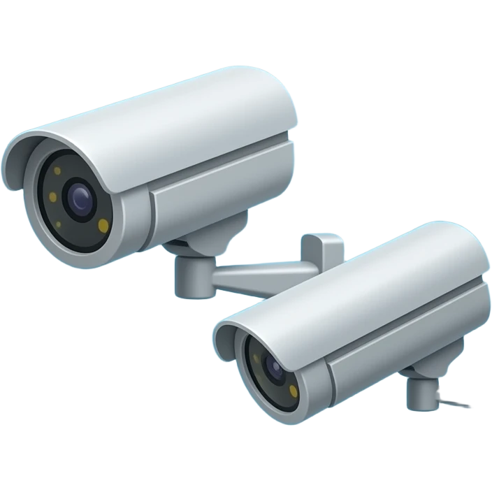 Cctv cameras inside a circle  emoji