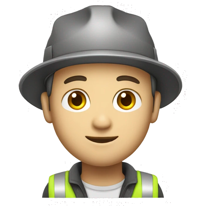 ingeniero con gorra blanco  emoji