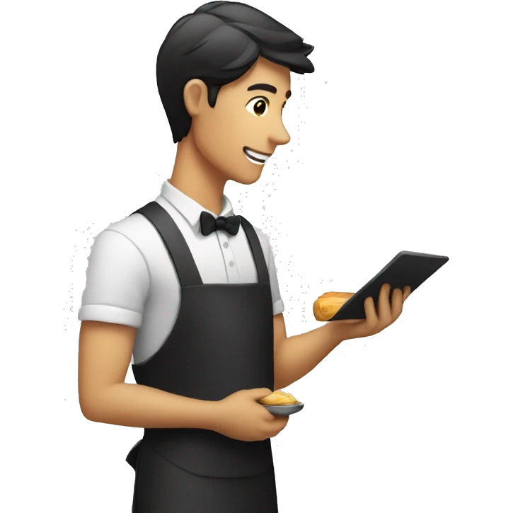 waiter taking order emoji