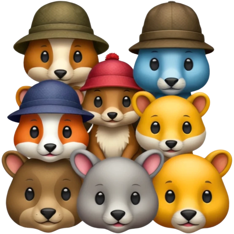 şapkalı hayvanlar emoji