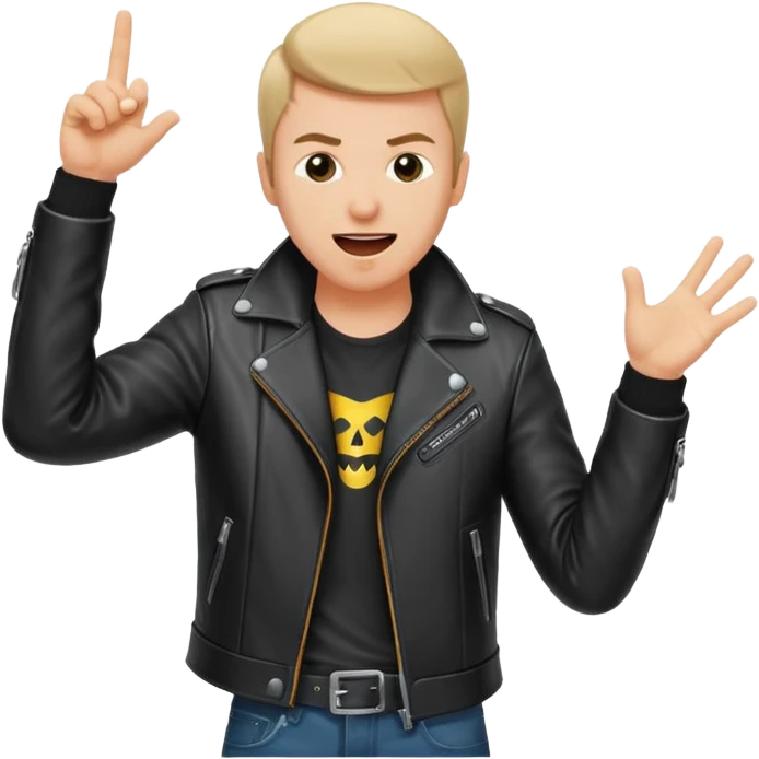 a person playing epic air guitar emoji