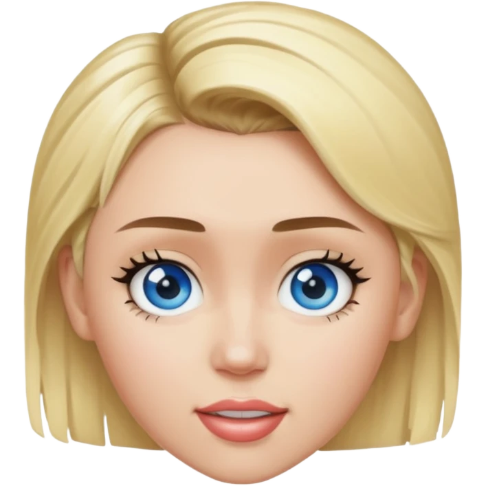 Miley Cyrus with blue eyes, blonde hair emoji