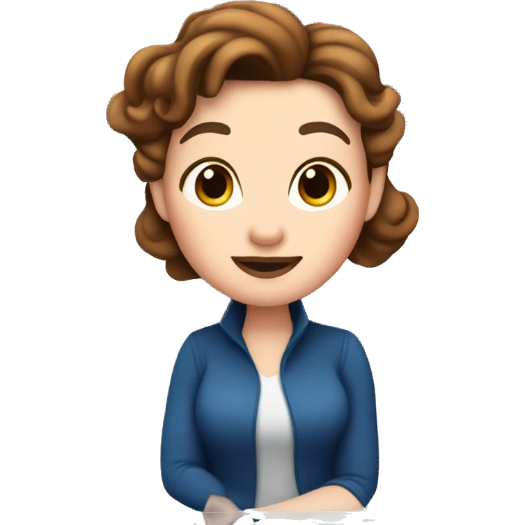 chubby lay with brown hair 50 years old white lady in front of the disney castle emoji