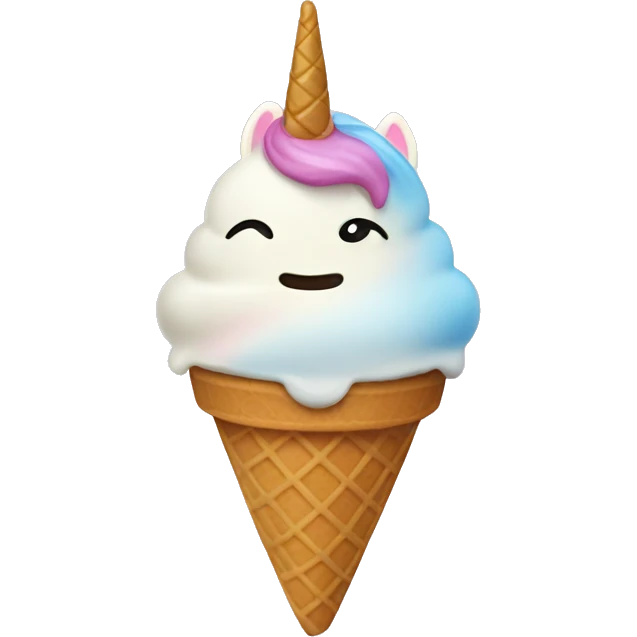 Unicorn ice cream  emoji