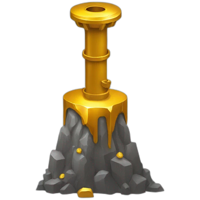 mining gold shaft emoji